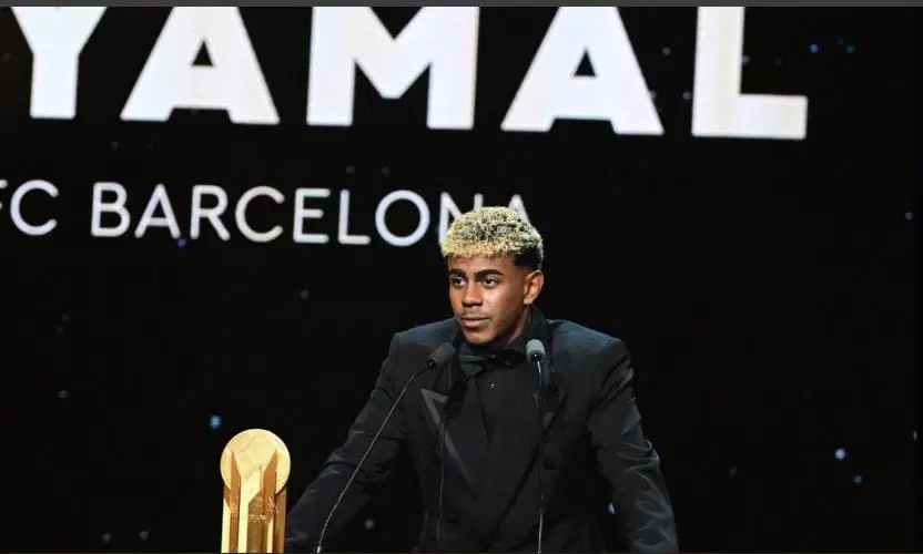 Ballon d’Or: Lamine Yamal wins Kopa trophy second time in row