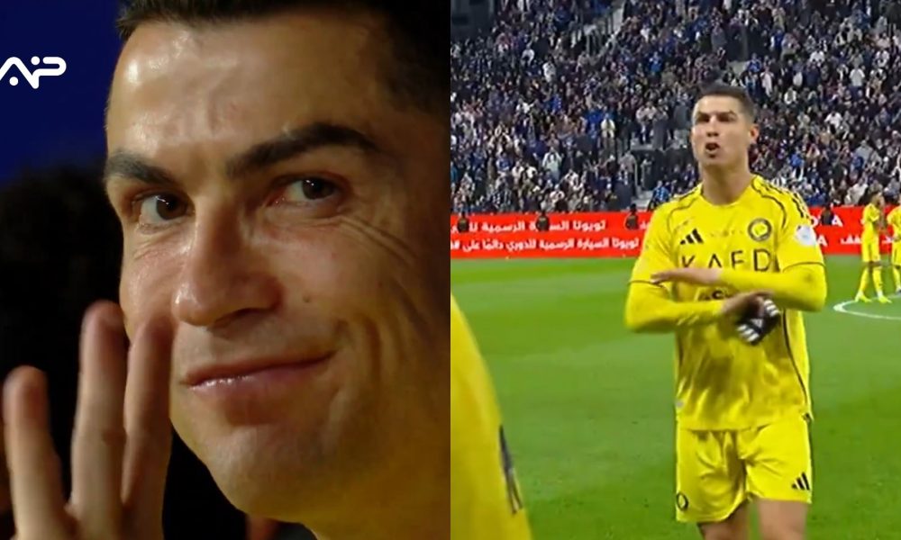 Ronaldo makes strange gesture after substitution in Al Hilal loss (VIDEO)