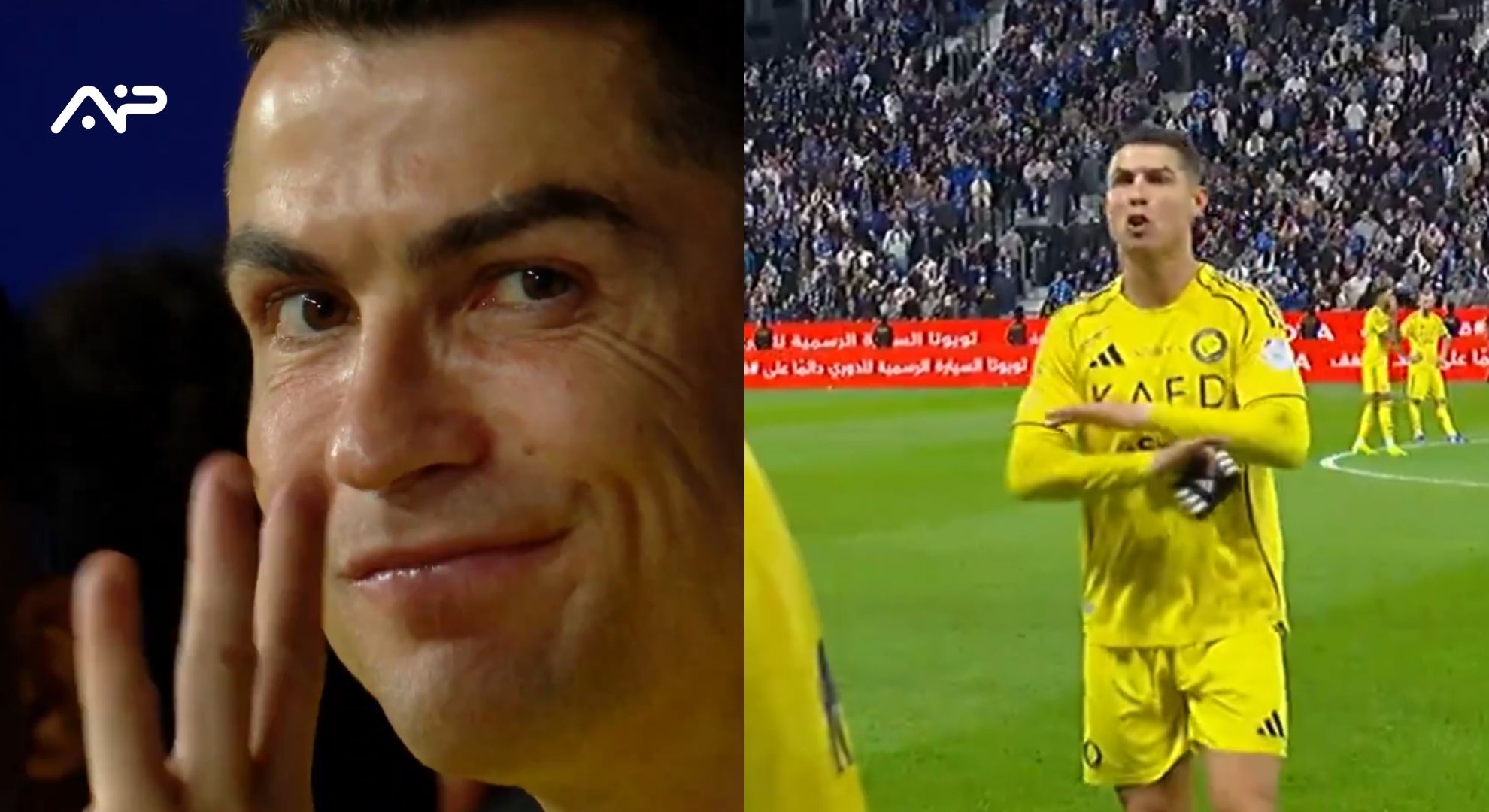 Ronaldo makes strange gesture after substitution in Al Hilal loss (VIDEO)
