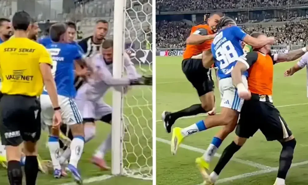 New angle emerges of massive brawl in Brazil: Brutal close-range fight footage