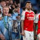 Erling Haaland roars ‘let’s f***ing have it’ with Carabao Cup trophy in his hand as Man City chase down wounded Arsenal