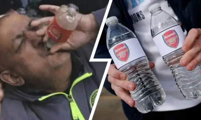 Man City place Arsenal 'bottles' for sale outside Etihad Stadium before 2025/26 Premier League decider