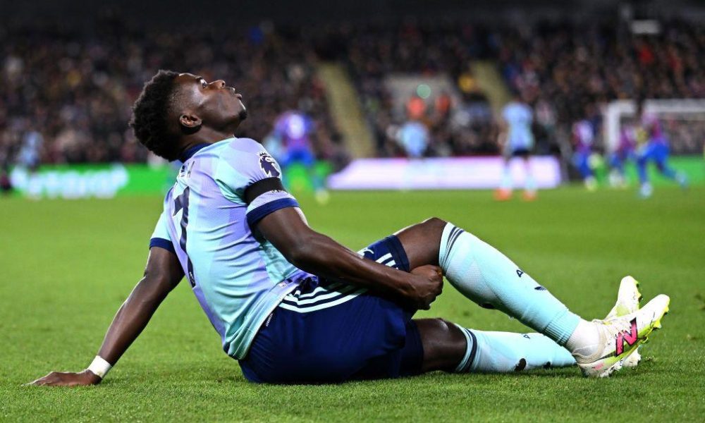 Arsenal injury latest as Saka, Timber and Eze miss Sporting match