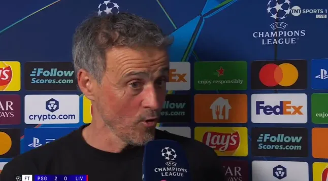 Luis Enrique admits ‘surprise’ with Arne Slot decision after PSG beat Liverpool