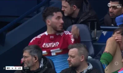 Rayan Cherki ordered to remove Liverpool shirt on Man City’s bench during FA Cup tie